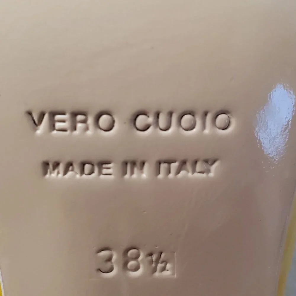Vero Guoio Patent Leather Shoe Wedge. Size 38 ½ - Picture 7 of 12